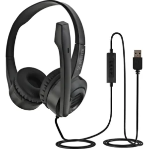 Headset Office Fortrek com Microfone USB Preto – HBS102