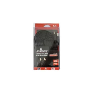 Cabo HDMI 2.0 4k 3m Ultra HD 19p Flat Lehmox LEY-09