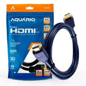 Cabo HDMI 2m 2.0 4k Ultra HD 19 Pinos Aquario 4k02