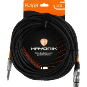 Cabo para Microfone Hayonik Player Xlr Fêmea X P10 5m Preto