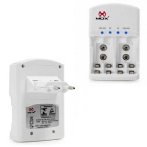 Carregador de Pilha com Pilha Mox MO-CP52