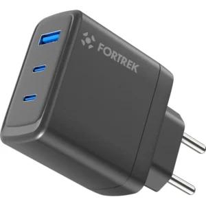 Carregador Gan Universal Triplo Usb-c e Usb-a Fortrek CG633 65W