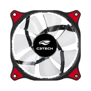 Cooler para Gabinete C3TECH Vermelho F7-L130RD 120x120x25mm