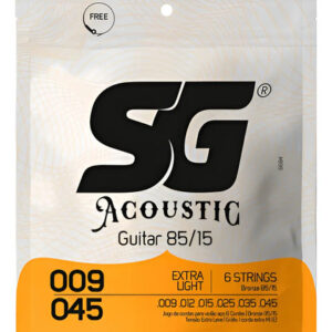 Encordoamento para Violão Aço .009 Extra Light Bronze 85/15 Sg