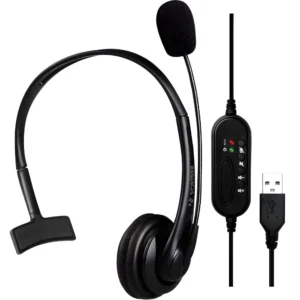 Headset Office Fortrek Fk 731A USB Preto