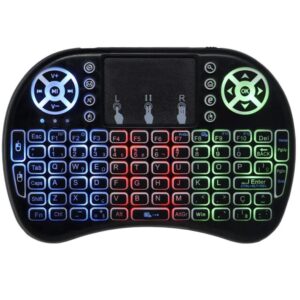 Teclado Mini C/touchpad Wireless 2.4g + Bluetooth LED RGB Lehmox LEY-183