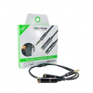 Cabo Adaptador P3 Macho para 2 P2 Femea Verde ZJT-3.5A-4