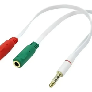 Cabo Auxiliar P2 X P3 Estereo com Microfone 1.2m Verde