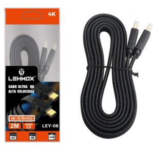 Cabo HDMI 2.0 4k 5m Ultra HD 19p Flat Lehmox LEY-10