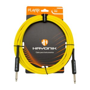 Cabo para Instrumentos P10 3m Hayonik Amarelo