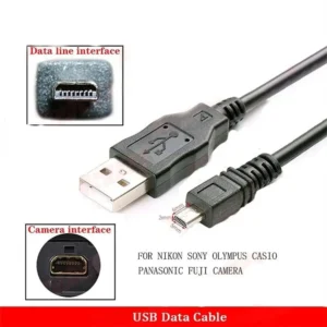 Cabo USB para Camera Digital Samsung 8pin com Filtro 1m