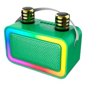 Caixa de Som Bluetooth 30W com 2 Microfones sem Fio Karaoke Kapbom KA-8292
