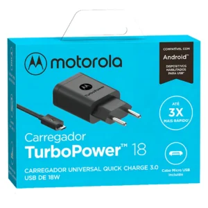Carregador Motorola Turbo Power 18W V8