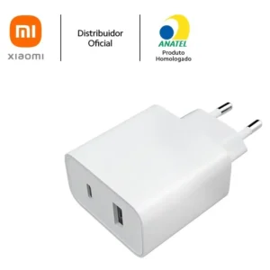 Carregador Ultra Rápido Xiaomi 33W 2 Saídas USB Branco