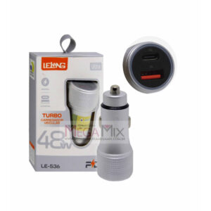 Carregador Veicular Lelong Turbo Usb+usb-c 48W LE-536