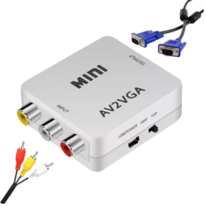 Conversor de Audio e Vídeo Av X VGA AV2VGA 1080p Altomex J-4105