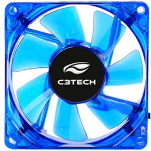 Cooler para Gabinete C3TECH Azul F7-L50BL 80x80x25