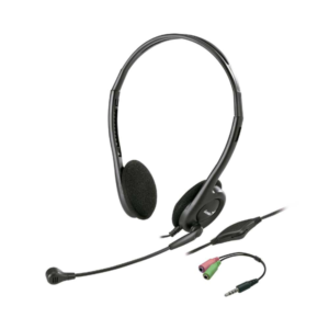 Fone de Ouvido Mic Genius HS-200C Plug 2x P2 com Adaptador para P3