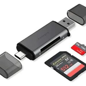 Leitor de Cartão SD 2 em 1 com Usb-c 3.0 e Usb-a Ugreen Cinza CM185