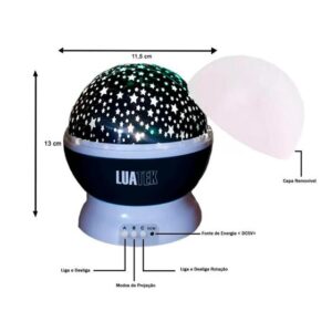 Luminaria Luatek LKJ-124 (preto/roxo)