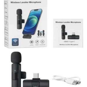 Microfone de Lapela sem Fio Recarregavel Lightning com Case Altomex K60-IP