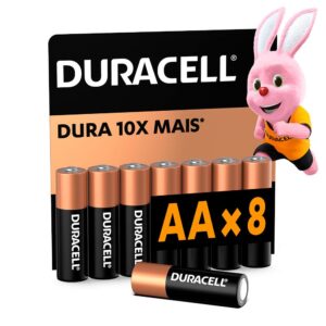 Pilha Alcalina Aa com 8 Duracell