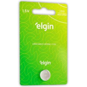Pilha Botao LR44 Elgin Alcalina