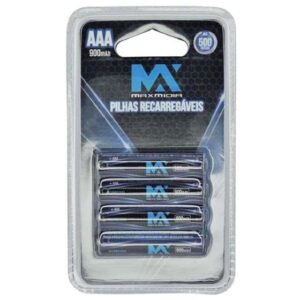 Pilha Recarregavel Aaa Maxmidia MAX-REC3346