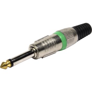 Plug P10 Mono Metal Storm Ponta Gold – Verde – Unidade