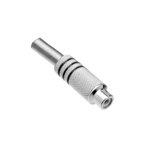 Plug Rca Femea com Mola Preto