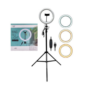Ring Light 10 Pol com Tripe 2m e Suporte de Celular BJ-260