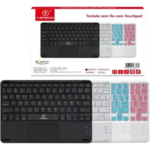 Teclado Bluetooth com Touchpad Slim Kapbom KA-690