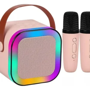 Caixa de Som Karaoke Bluetooth com 2 Microfones Lelong LE-612