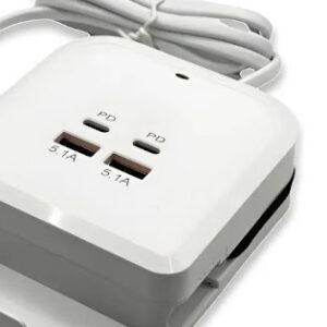 Carregador de Celular Suporte de Mesa com USB e Tipo C 5.1a HY-PC02 com Cabo Tipo C