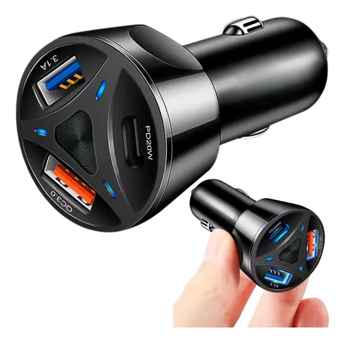 Carregador Veicular Turbo 2 Saidas 2 USB + Usb-c 55W MM-P055W