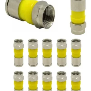 Conector Coaxial Cabo de Tv RG06 – Saco com 100un