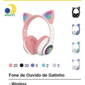 Fone de Ouvido Bluetooth Gatinho Bmax BM-222
