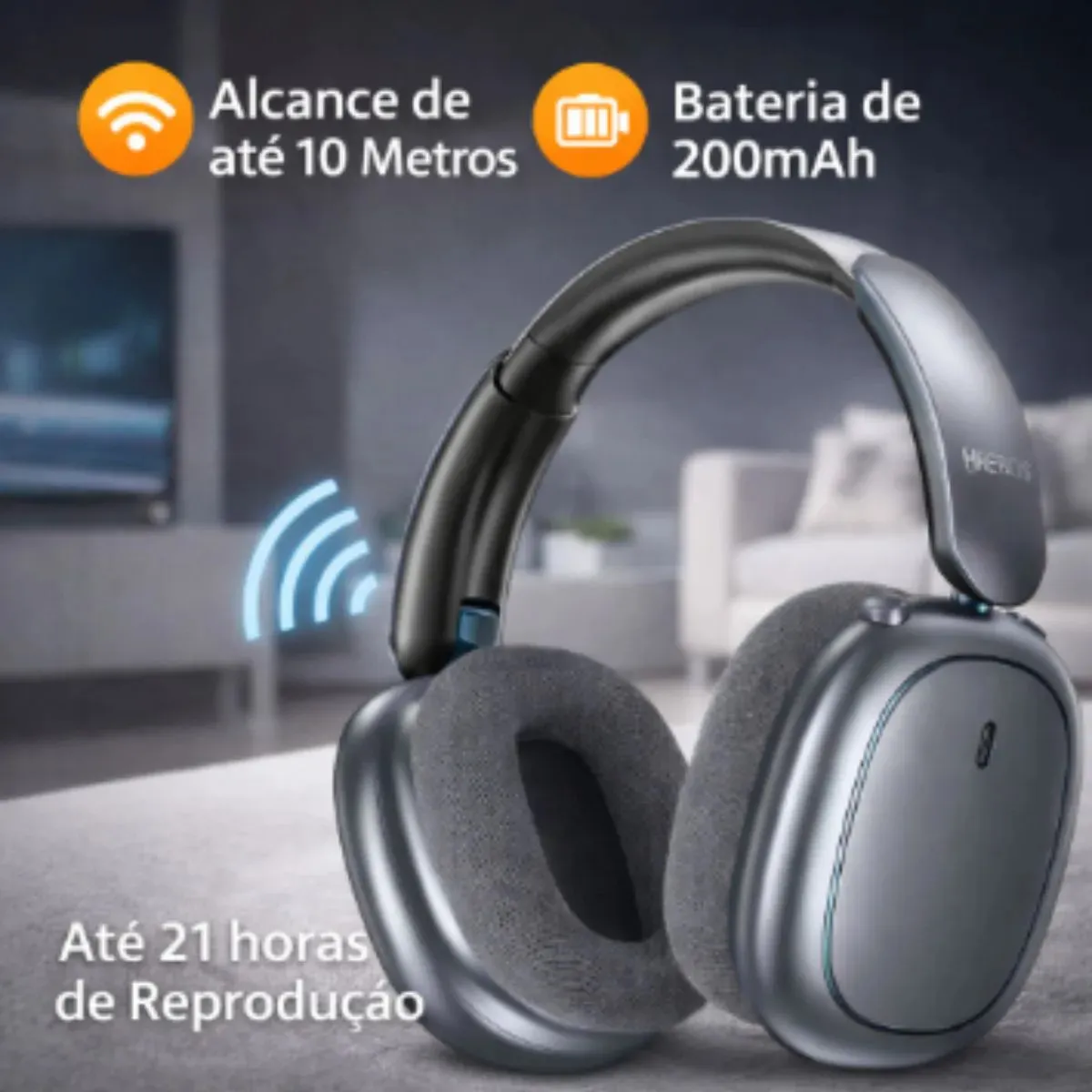 Fone de Ouvido Headphone Bluetooth Hrebos HP-047