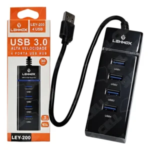 Hub USB 3.0 4 Portas Lehmox LEY-200