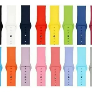 Pulseira Silicone Trava de Aço P/relogio Smart Bracelet com Pino Colorida 20mm